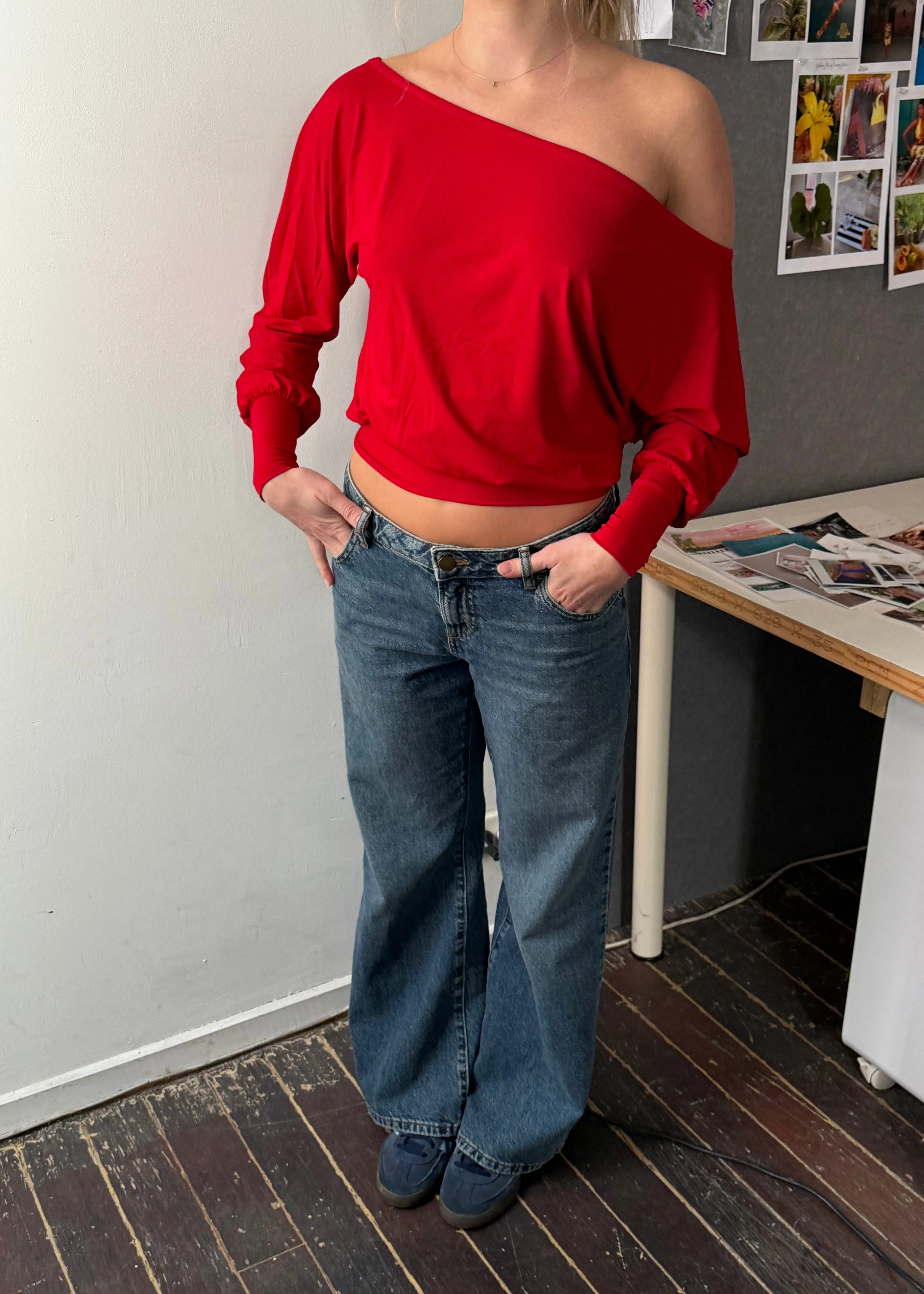 Bamboo Slouch top - Scarlet - Image 7