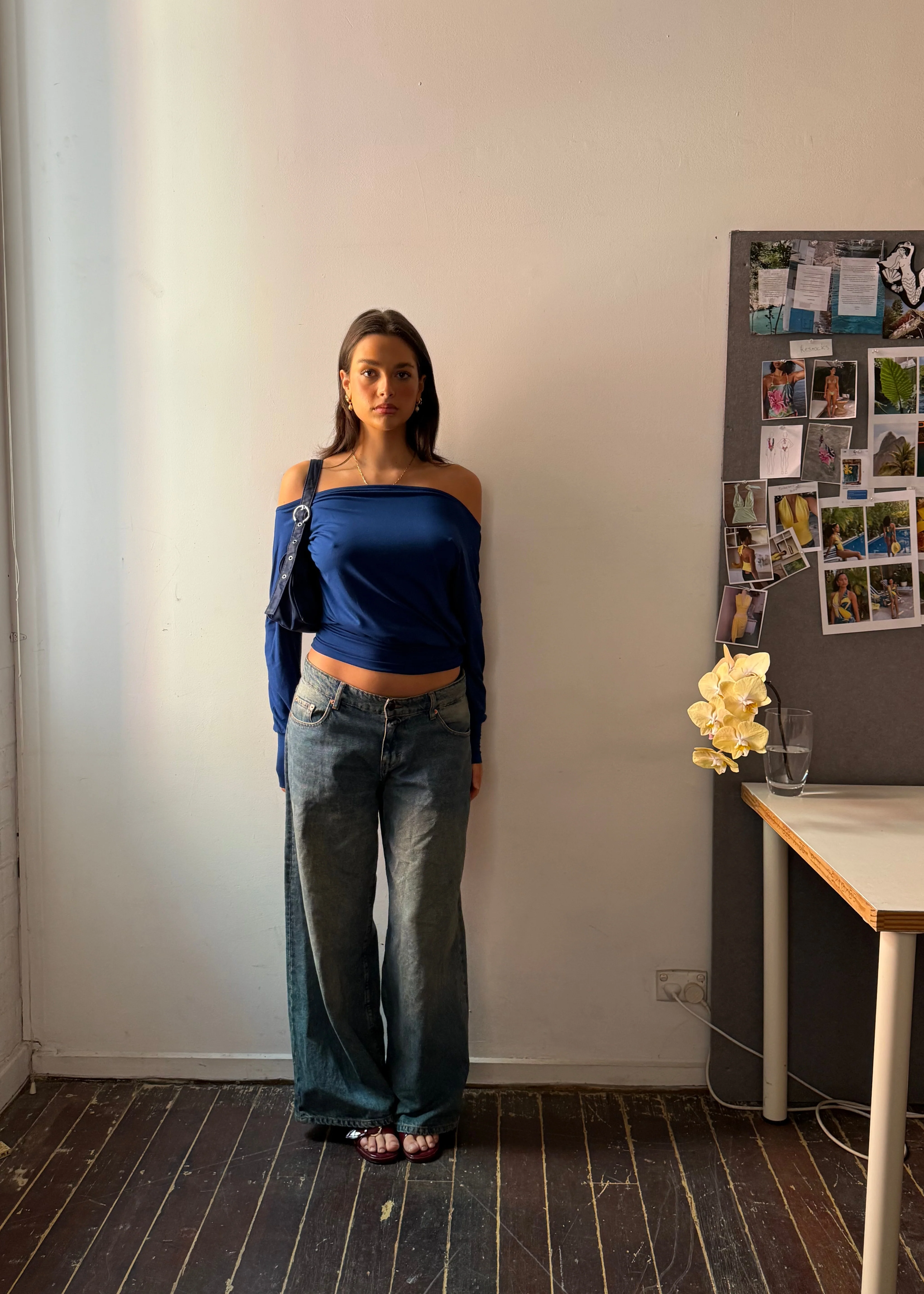 Bamboo Slouch top - Ocean - Image 3