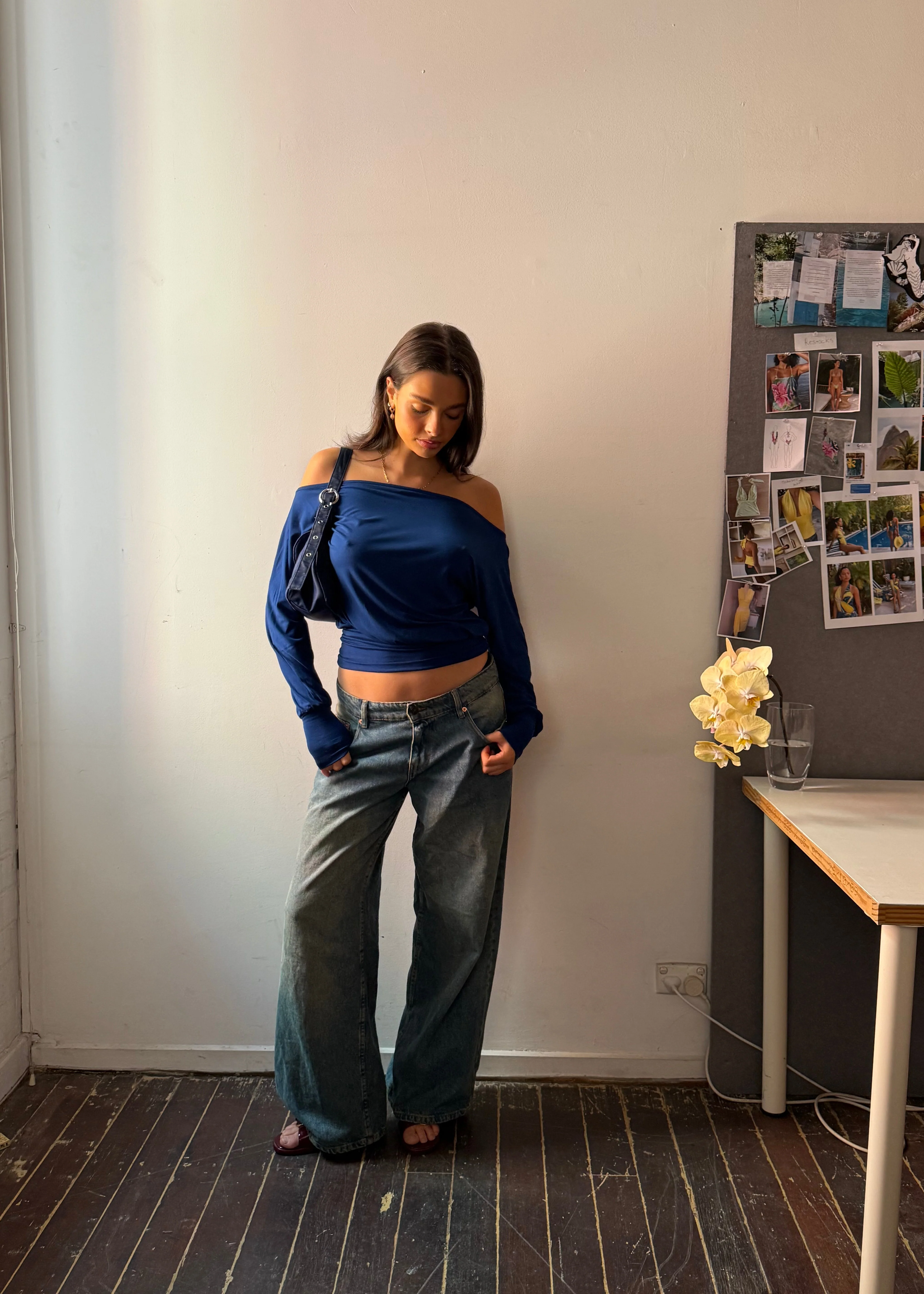 Bamboo Slouch top - Ocean - Image 4