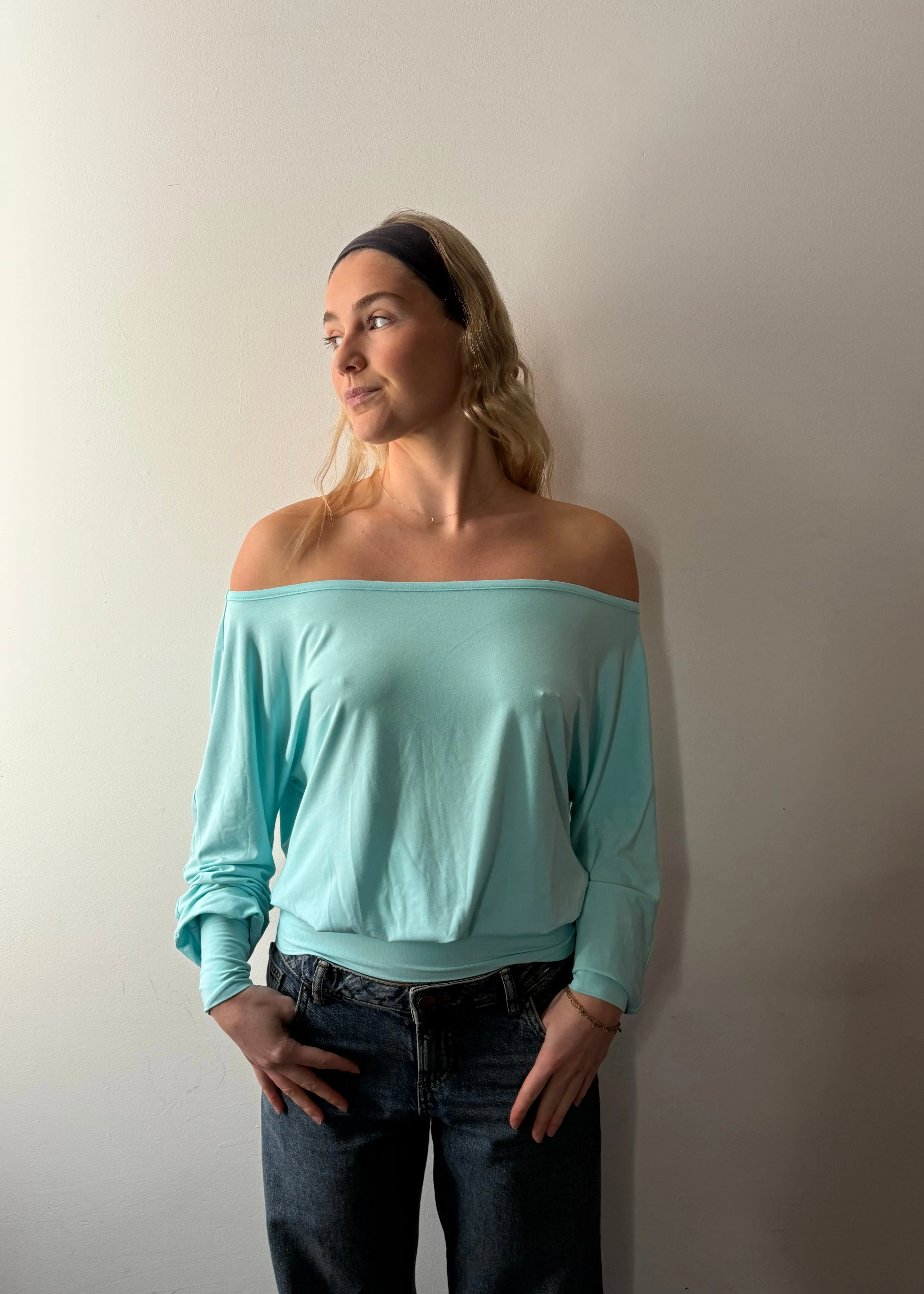 Bamboo Slouch top - Aquamarine - Image 12