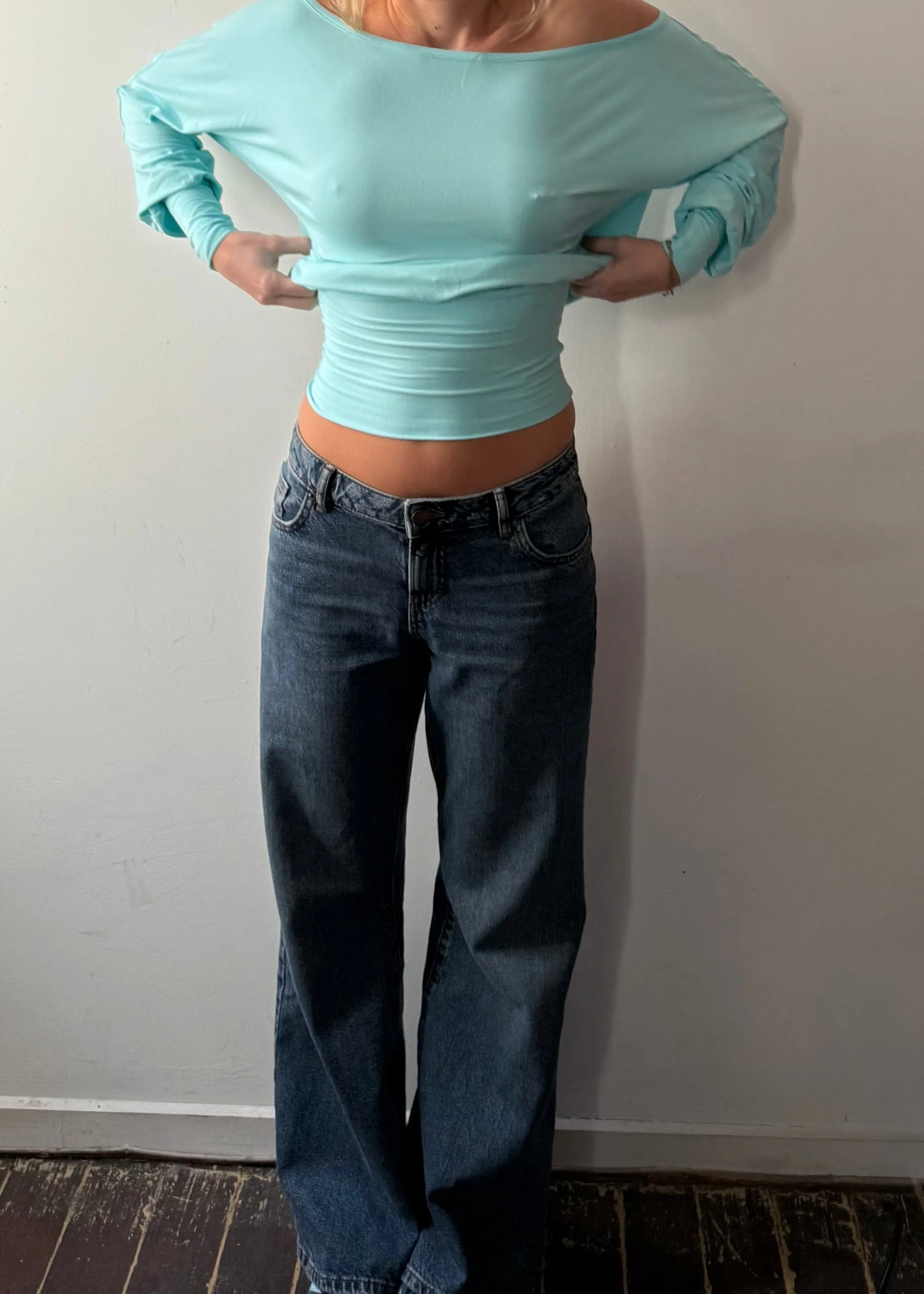 Bamboo Slouch top - Aquamarine - Image 6