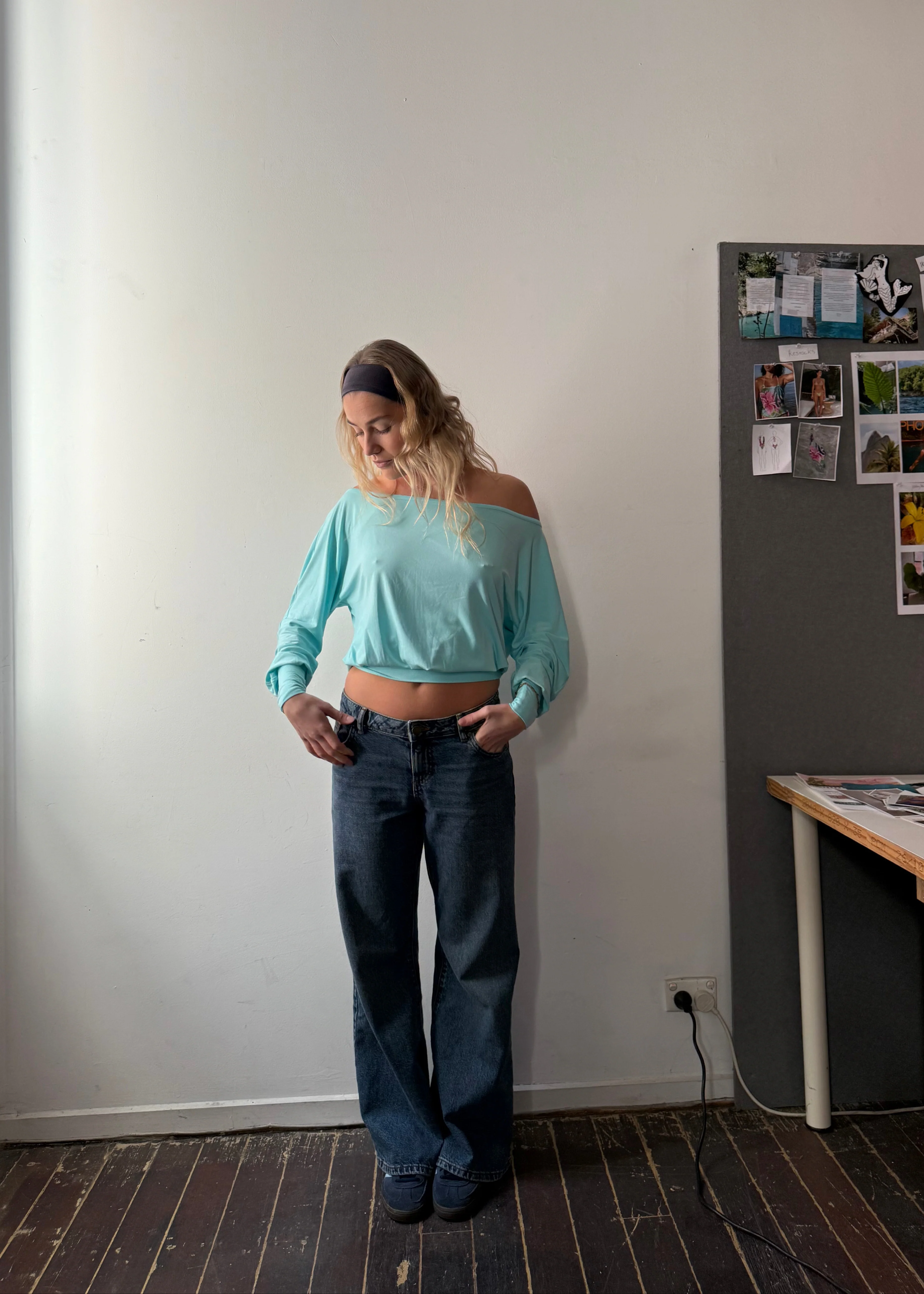 Bamboo Slouch top - Aquamarine - Image 7