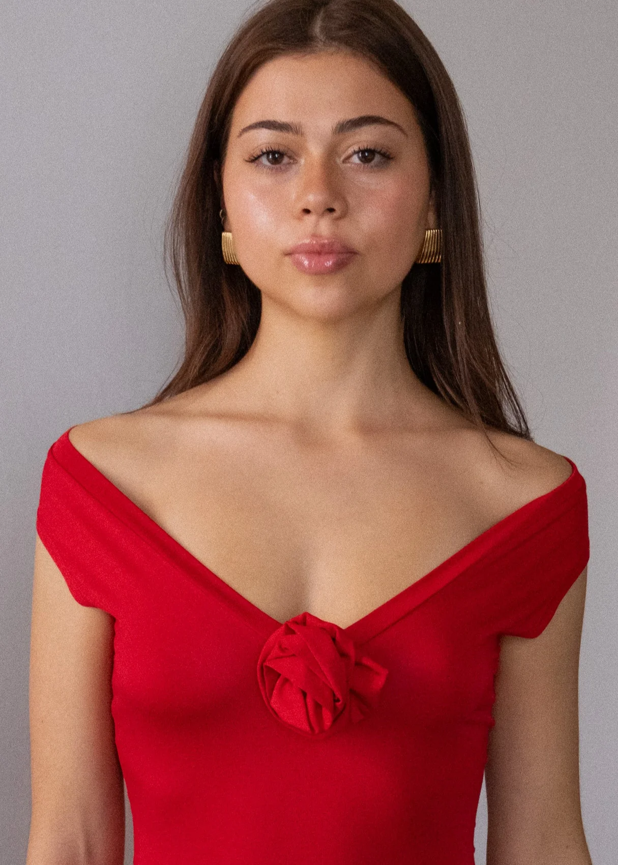 Bamboo v neck slip dress- 'Scarlet' - Image 6