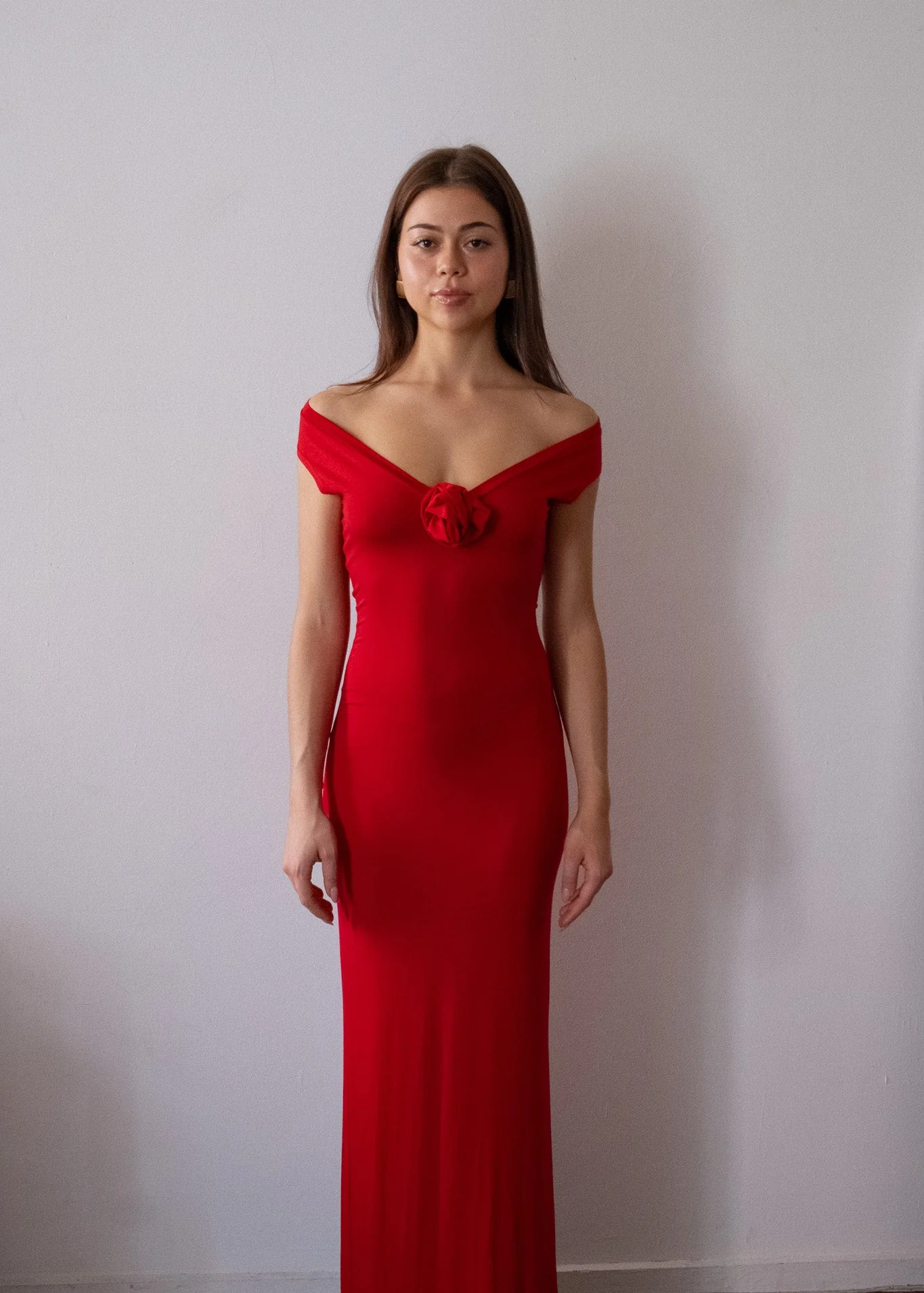 Bamboo v neck slip dress- 'Scarlet' - Image 8